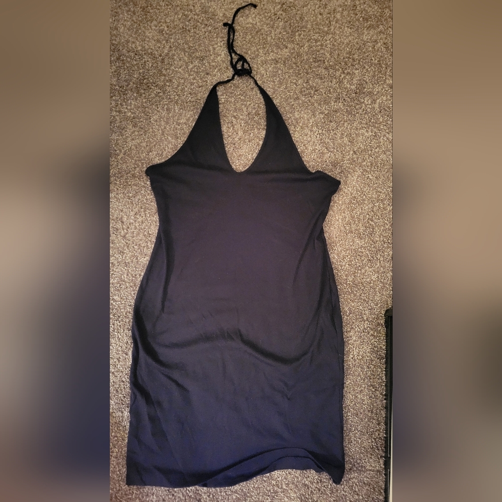 Wild Fable Blue Halter Tank Top DRESS Fitted